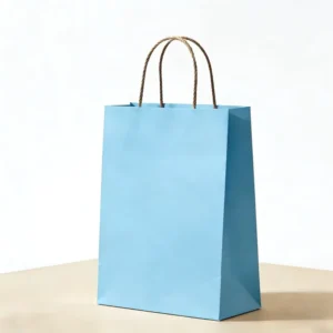 Custom Patterned Eco-Friendly Kraft Paper Shopping Bags with Paper Rope Handles