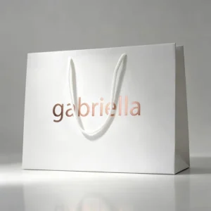 Custom Printed Cardboard Jewelry, Clothing, and Gift Shopping Tote Bag with Handles