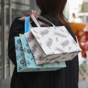 Custom Printed Cardboard Shopping Bags with Logo for Shoes and Gifts