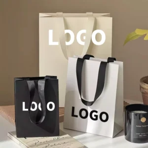 Custom Printed Cardboard Shopping Gift Bags for Clothing and Shoes