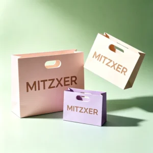 Custom Printed Eco-Friendly Die-Cut Handle Kraft Paper Gift Bags for Bakery, Supermarket, and Gift Packaging