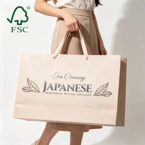 Custom Printed Extra Large Paper Shopping Bags with Logo Recyclable Art Paperboard Carrier Bags for Luxury Brands Gift Packaging