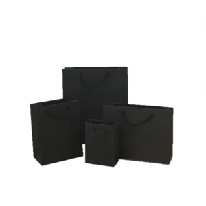 Custom Printed Kraft Paper Gift Bags with Handles for Clothing and Cosmetic Packaging