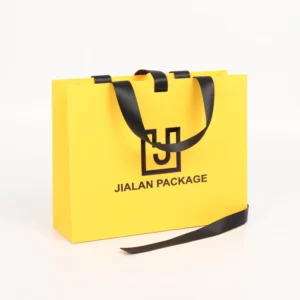 Custom Printed Logo White Paper Shopping Gift Bags for Retail Boutiques