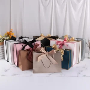 Custom Printed Luxury Gift Paper Bag for Retail Boutique Shopping