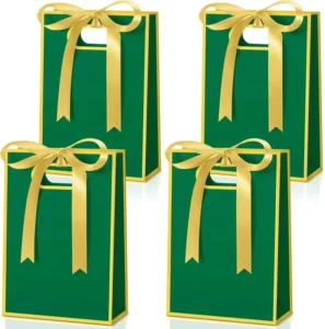 Custom Printed Luxury Small Gift White Card Paper Bags Eco friendly Die cut Handle Bags Reusable Party Favor Bag