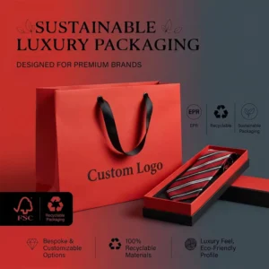 Custom Printed Paper Gift and Shopping Bags for Suits and Ties with Own Logo