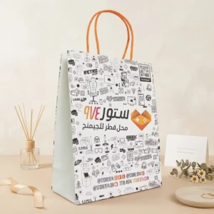 Custom Printed Recyclable Reusable Kraft Paper Gift Bags with Handles