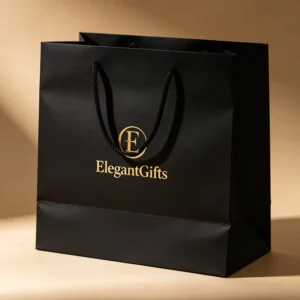 Custom Printed Recyclable Shopping Bags with Cotton Rope Handles and Double-Sided Offset Printing for Candle Boutiques