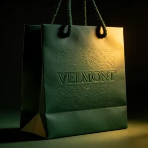 Custom Printed Reusable Paper Tote Bag with Handles for Gift Shopping and Daily Carry