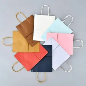 Custom Thick Kraft Paper Gift Bag with Handles