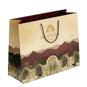 Custom White Paper Gift Bags with Personalized Logo for Gift Packaging