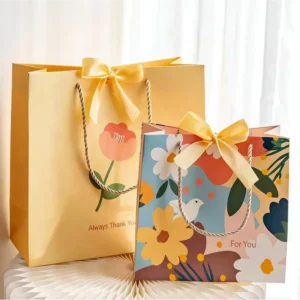 Customizable Birthday Gift Handbag Paper Packaging Bag