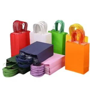 Customized Durable Colorful Recyclable Kraft Paper Bags for Household Products