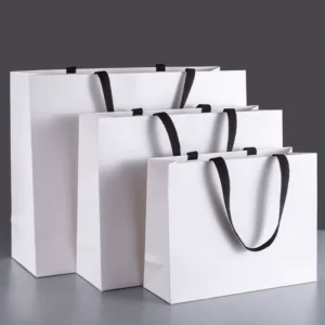 Customized Eco-Friendly Paper Shopping Gift Bags with Handles for Clothing Packaging