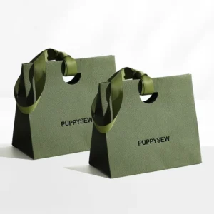 Customized Handheld Perforated Paper Bags for Clothing Store Gifts, Shopping, and Souvenirs