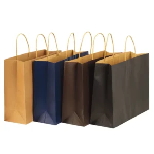 Customized Kraft Paper Bag White Cardboard Takeaway Milk Tea Packing Bag Shopping Hand Bag Gift Bag