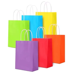 Customized Kraft Paper Bags for Grocery Shopping Gift Giving Takeout Birthday Parties and Weddings with Logo Printing