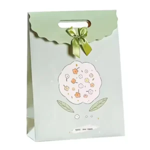 Customized Printed Foldable Recycled Paper Gift Bags with Handles for Shopping and Business