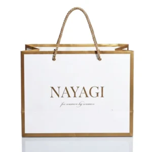 Customized Screen Printed Luxury Clothing Gift Cardboard Paper Bag with Long Ribbon Handle Custom Logo Recycled Materials
