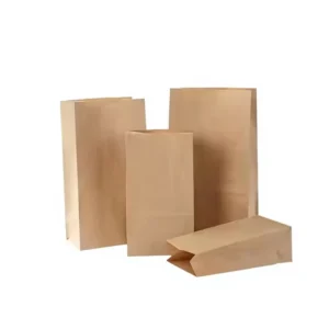 Disposable Custom Logo Kraft Paper Takeaway Bags for Restaurant Food and Tacos