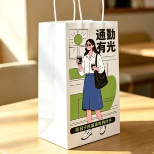 Eco-Friendly Biodegradable Brown Kraft Paper Bags with Lamination and Customizable Size for Food, Gift, and Sushi Packaging