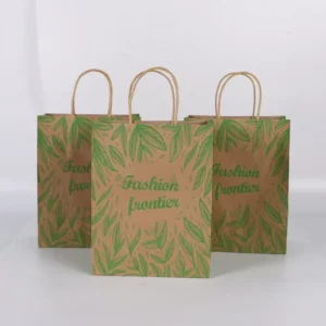 Eco-Friendly Biodegradable Recycled Kraft Paper Bags with Custom Logo, Handles, and Sizes