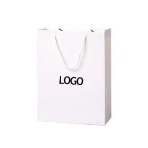 Eco-Friendly Boutique Clothing Kraft Paper Gift Shopping Bags with Handle, Thick Paper, Custom Logo Printing