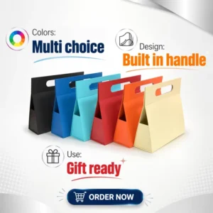 Eco-Friendly Coated Paper Gift Bag Custom Printed Logo Jewelry Packaging Shopping Bag with Ribbon Handles