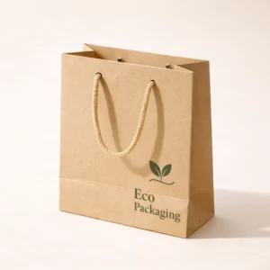 Eco-Friendly Custom Recyclable Kraft Paper Shopping Bags with Logo