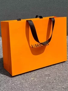 Eco Friendly Disposable Paperboard Gift Tote with UV Printing for Women’s Clothing