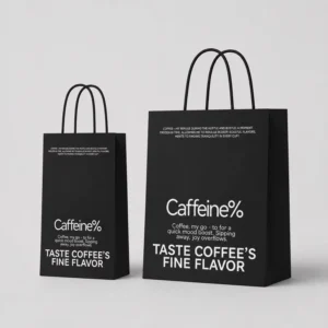 Eco-Friendly Kraft Paper Coffee Bags with Handles for Coffee and Desserts