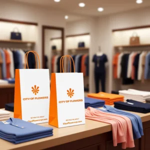 Eco-Friendly Kraft Paper Gift Bags, Custom Printed Tote for Brand Packaging