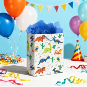 Eco-Friendly Paperboard Gift Bags with Cotton Rope Handles for Kids’ Parties and Celebrations