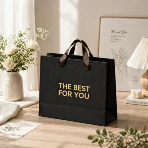 Eco-Friendly Recyclable Biodegradable Paper Shopping Bags With Cotton Rope Handle and Lamination