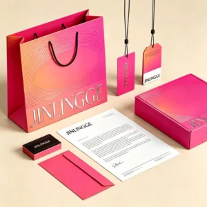 Embossed Logo Die-Cut Handle Paper Bag for Makeup and Cosmetics