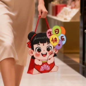 Exquisite Birthday Party Favor Bag Custom Shaped C1S Paper Box with Matte Finish Unique Child Theme Gift Packaging Solution