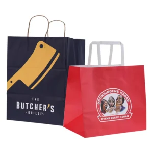 Factory Custom Paper Bag With Handle White Brown Yellow Paper Bag Kraft Paper Bag With Logo