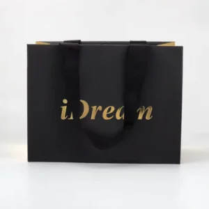 Factory Direct Custom Gold Foil Hot Stamping Logo Clothing Retail Gift Shopping Jewelry Paper Bags