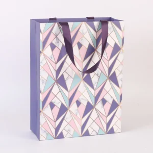 Factory Direct Custom Logo Reusable Paper Shopping Gift Bags with Ribbon Handles for Festival and Party Packaging