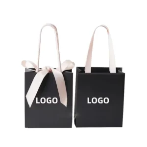 Factory Kraft Paper Gift Shopping Bag with Nylon Cotton Handle