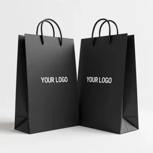 Factory Large and Small Black Cardboard Paper Shopping Gift Bags