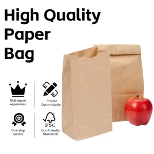 Food-Grade Recyclable Greaseproof Kraft Paper Takeaway Bags