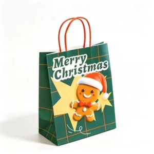 Food-Grade White and Brown Kraft Paper Bags with Handles for Takeout, Gifts, and Shopping