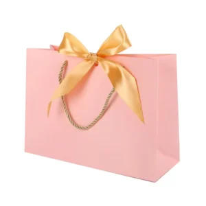 Gift Packaging Paper Bags with Ribbon Bow Decoration