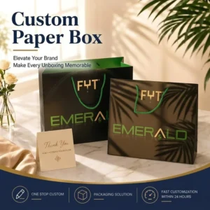 Handheld Laser Silver Card Paper Bags with UV Printing for Supermarkets and Business Gifts