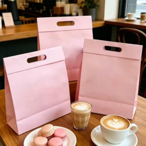 Heavy Duty Eco Friendly Kraft Paper Gift Bags Cotton Rope Handles Customizable UV Offset Silk Screen Printing Bulk Packaging for