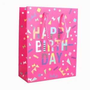 Holographic Art Paper Shopping Bag with Custom Logo