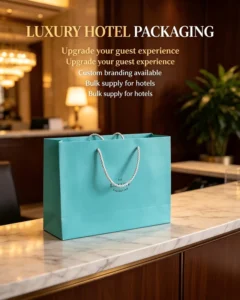 Kraft Art Paper Gift Bags with Ribbon Handles, Biodegradable Recycled, for Exhibition and Supermarket Use