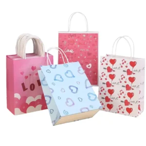 Kraft Paper Children’s Gift Bag for Birthday Parties and Cake, Cartoon Tote Bag